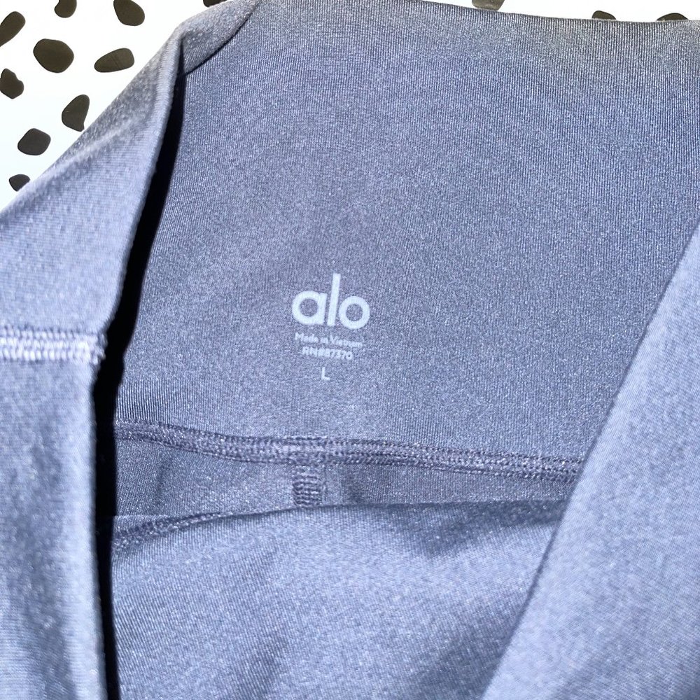 ALO YOGA High Waist Moto Leggings in Rich Navy - Picture 9 of 13